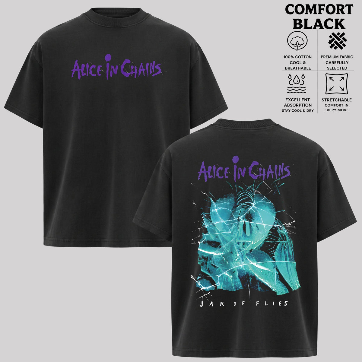 Retro Band Merchandise Official Alice In Chains Facelift T-Shirt  & Hoodie