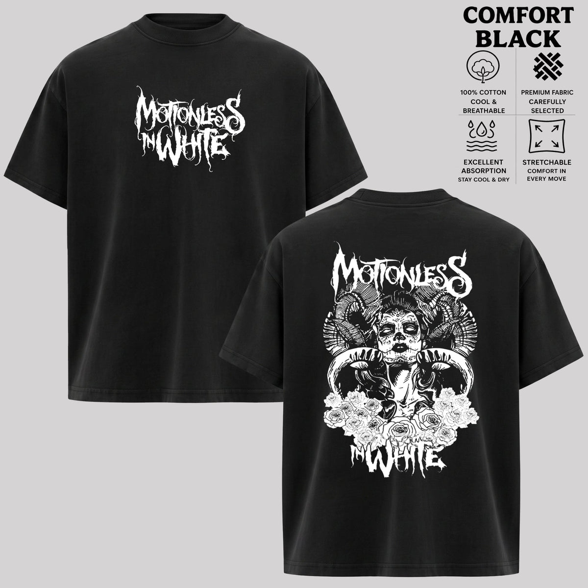 Retro Motionless in White - Graphic Art' Poster T-Shirts , MIW T-Shirt & Hoodie
