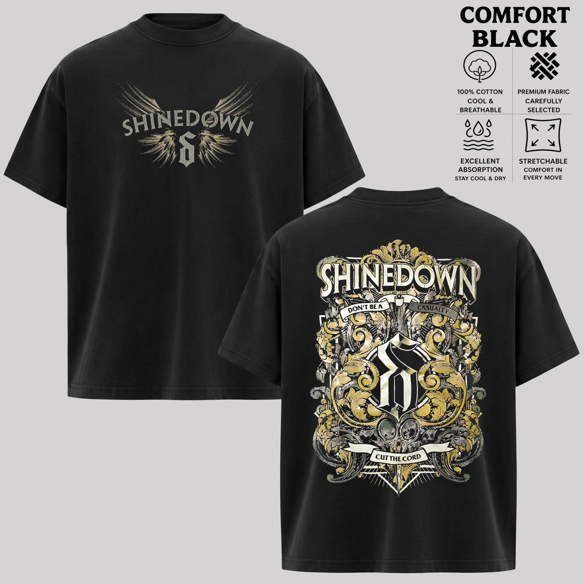Vintage Shinedown Ornamental Scissors T-Shirt & Hoodie