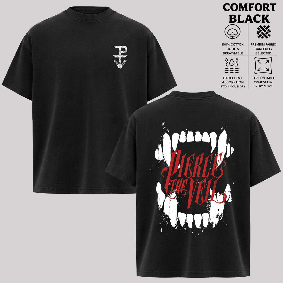 Pierce the Veil Vampire Fangs Graphic T-Shirt & Hoodie