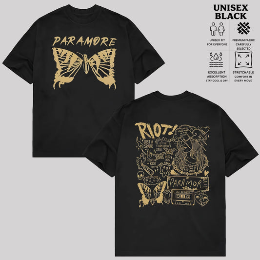 Paramore Riot Butterfly Graphic T-Shirt & Hoodie