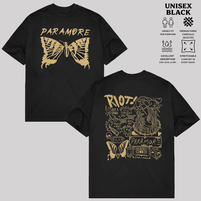 Paramore Riot Butterfly Graphic T-Shirt & Hoodie