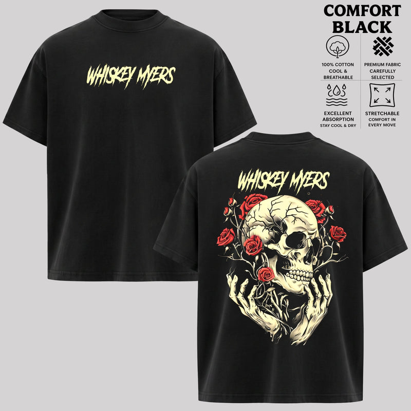Whiskey Myers Black Double Print Shirt Skeleton Scythe Country Rock Tee & Hoodie