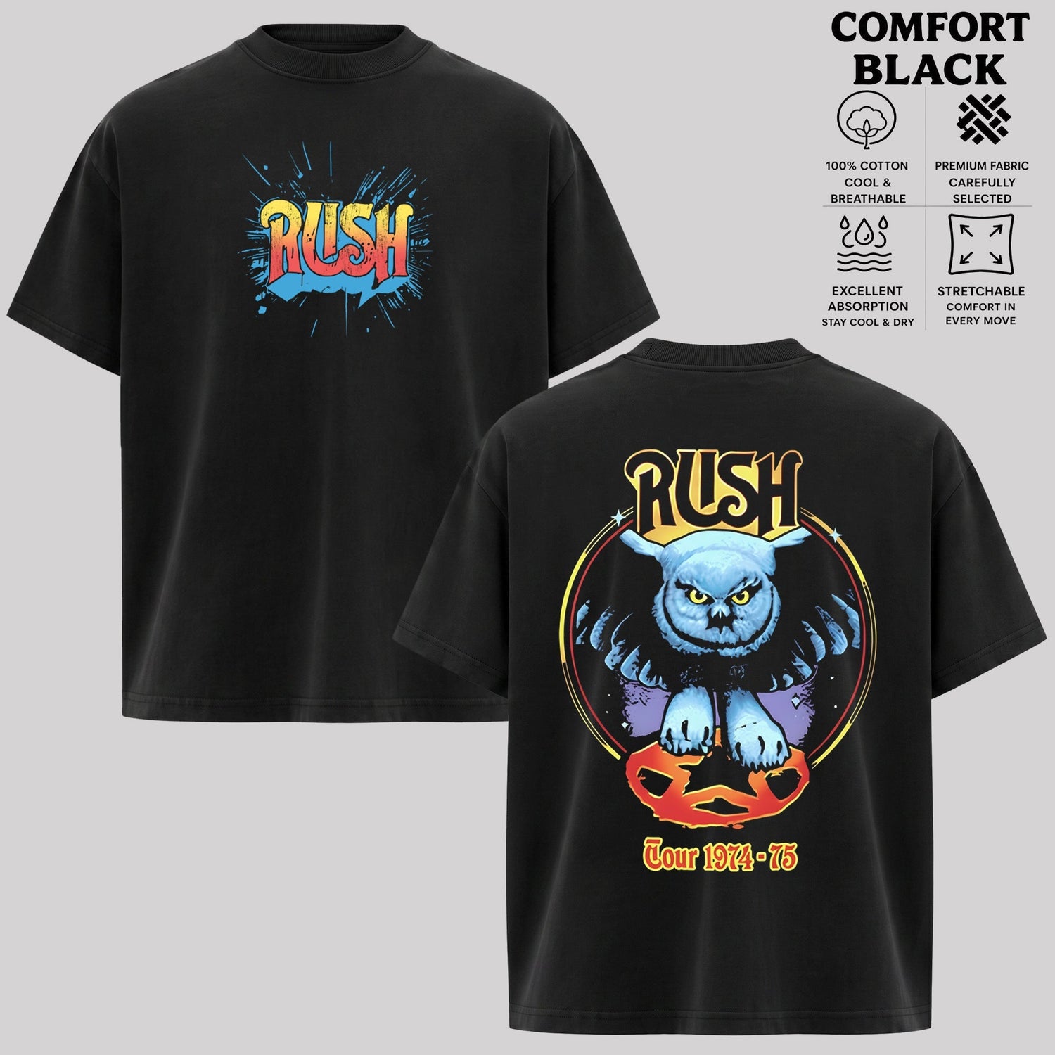 Rush Tour 1974-75 T-Shirt & Hoodie