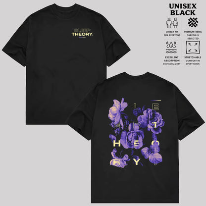 Vintage Sleep Theory - Floral Faded Black T-shirt & Hoodie