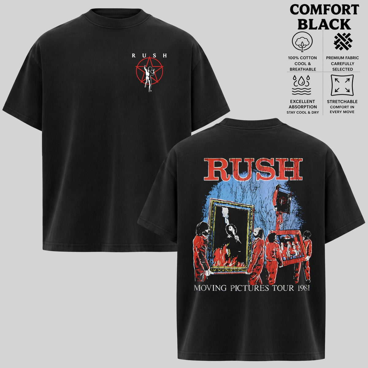 Rush Moving Pictures Tour 1981 T-Shirt & Hoodie
