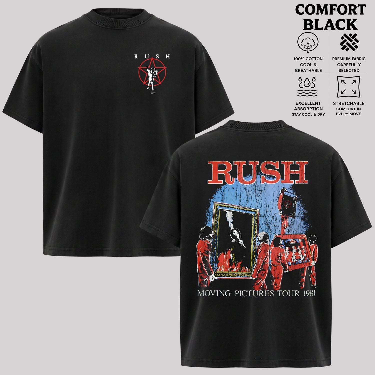 Rush Moving Pictures Tour 1981 T-Shirt & Hoodie
