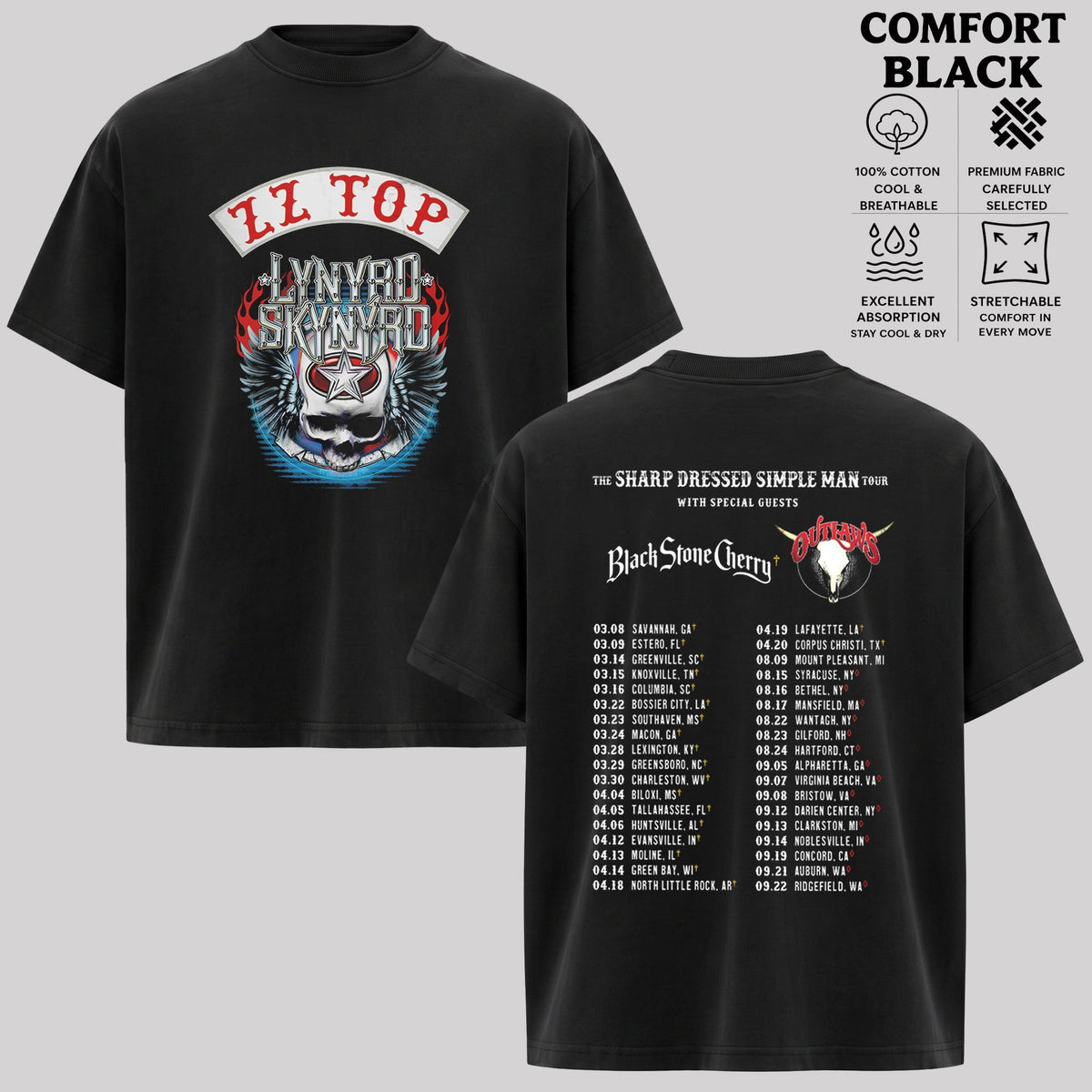 Vintage Lynyrd Skynyrd ZZ Top Tour T-shirt , Lynyrd Skynyrd T-Shirt & Hoodie.