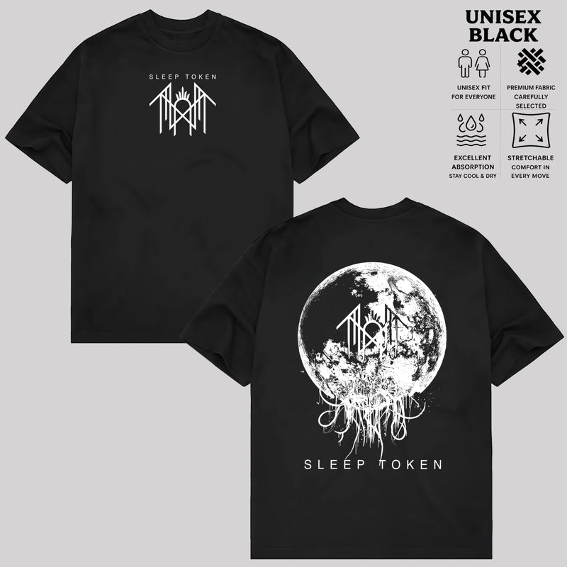 Sleep Token Band Red Angel Moon Graphic T-Shirt & Hoodie