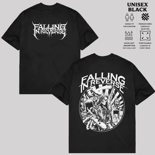 Washed Vintage Rock Band Falling in Reverse Graphic T-shirt & hoodie