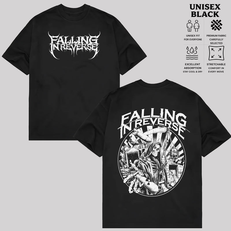 Washed Vintage Rock Band Falling in Reverse Graphic T-shirt & hoodie