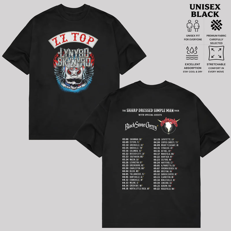 Vintage Lynyrd Skynyrd ZZ Top Tour T-shirt , Lynyrd Skynyrd T-Shirt & Hoodie.