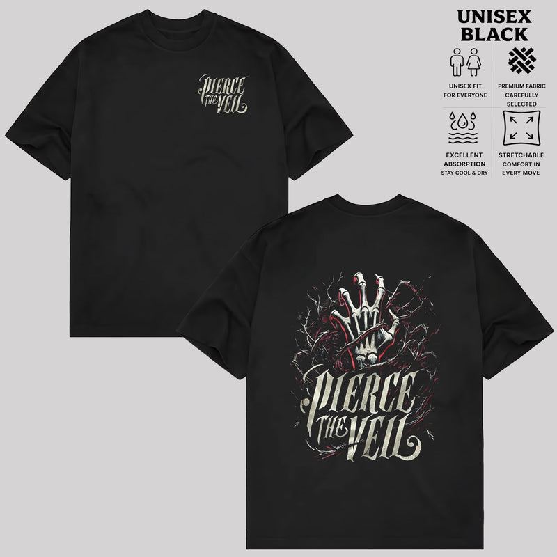 Pierce the Veil Skeleton Hand Graphic T-Shirt & Hoodie
