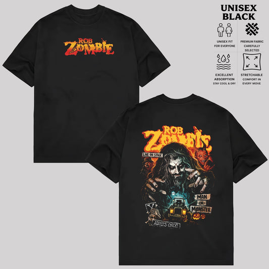 Vintage Rare Rob Zombie Band Man or Monster T-shirt & Hoodie