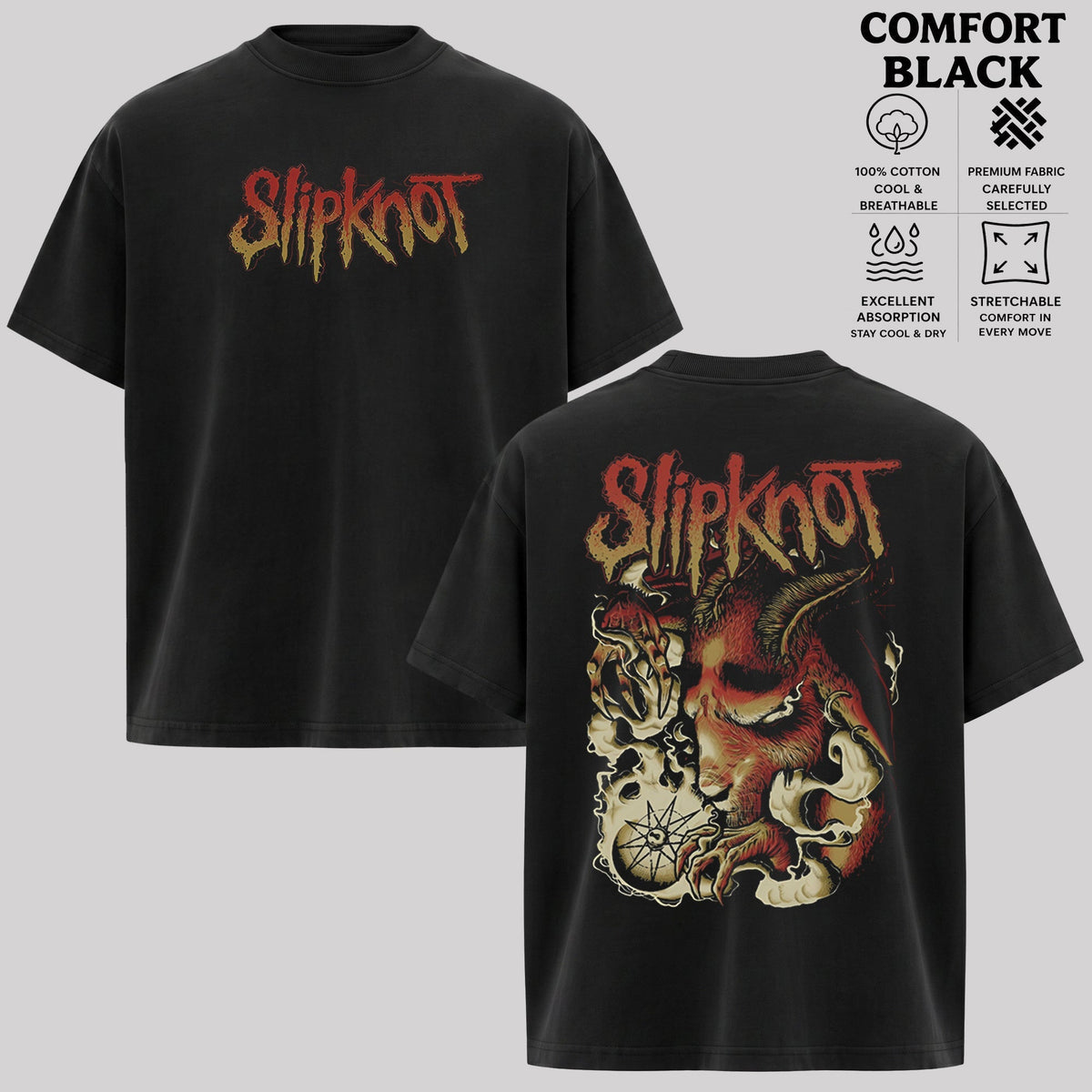 Vintage Slipknot "Vegetative" black washed T-shirt & hoodie