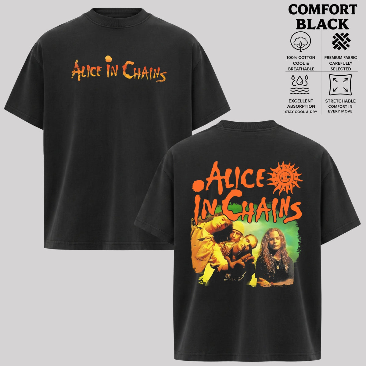 Vintage Hot Alice In Chains Band Member Men S-5XL T-Shirt & Hoodie