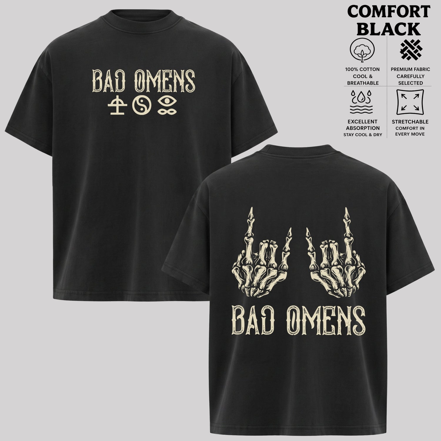 Retro Bad Omens Official Merch Bad Omens Smoke Official T-Shirt & Hoodie