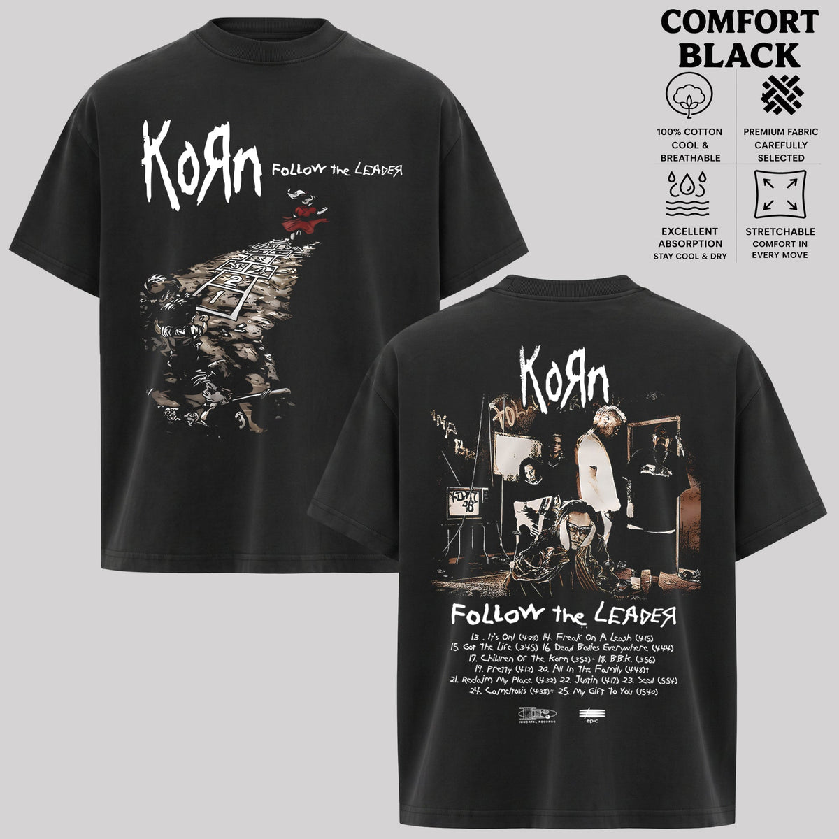 Vintage Korn Follow The Leader Band Shirt & Hoodie