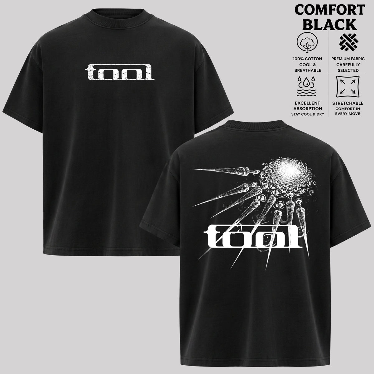 Vintage Tool Band Glass Art by Syed Montoya T-shirt & hoodie