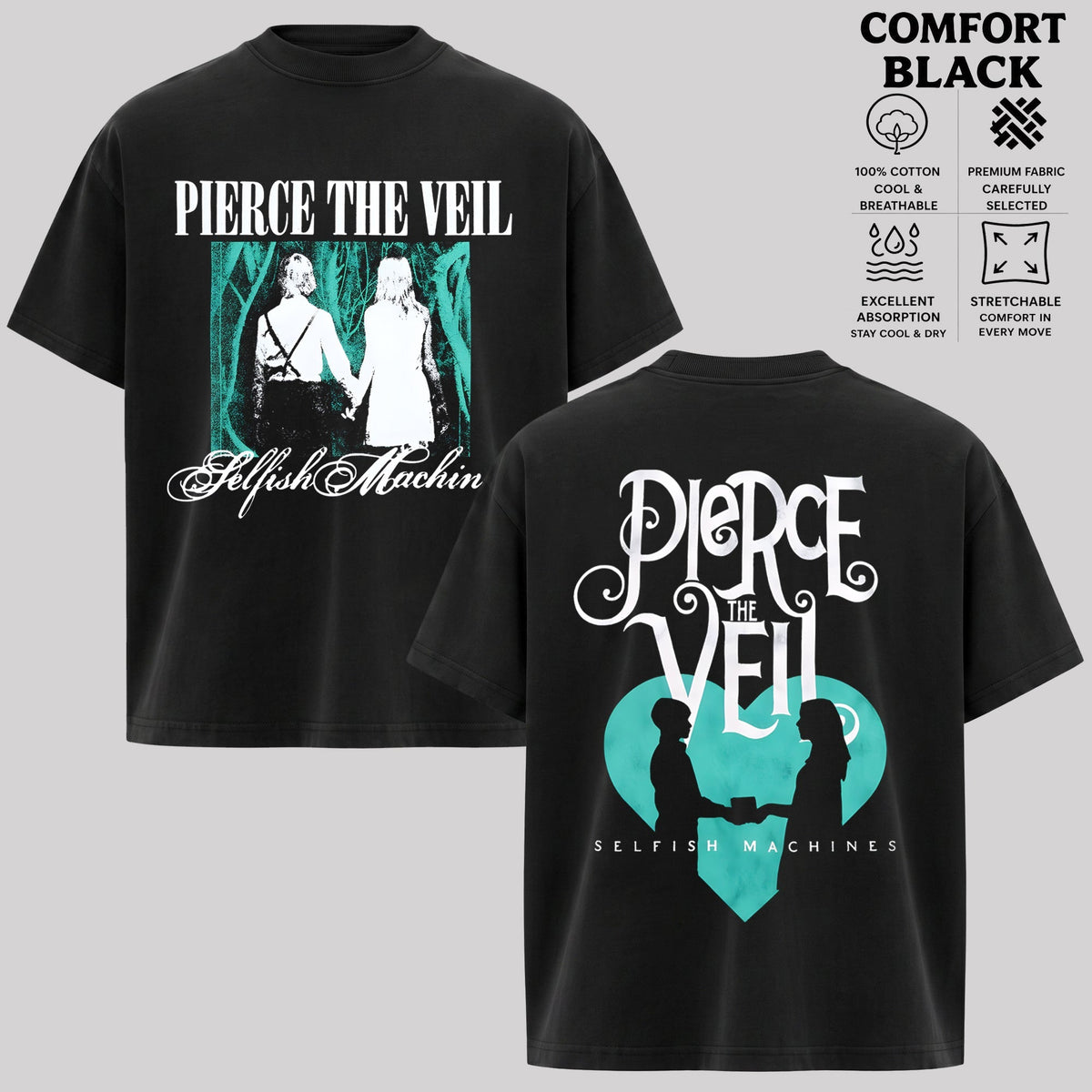 Pierce the Veil Selfish Machines Graphic T-Shirt & Hoodie