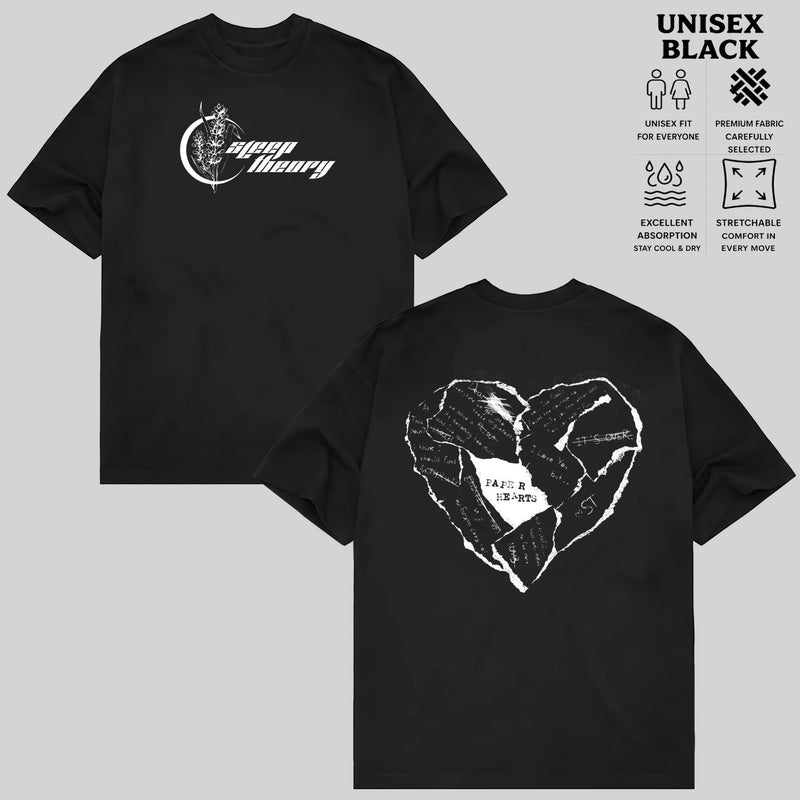 Sleep Theory Paper Hearts T-shirt & Hoodie