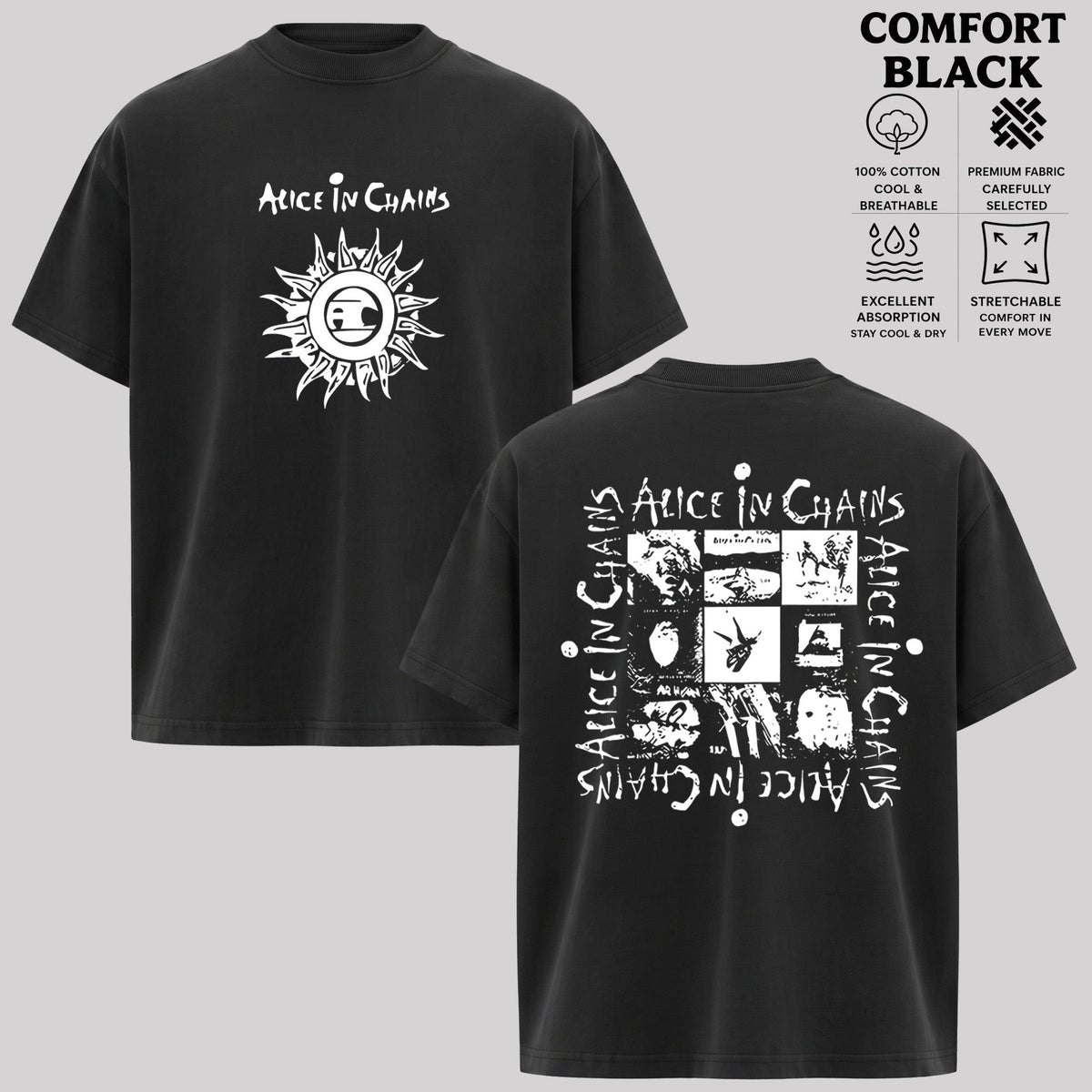 Vintage Rock Band Alice in Chains Album Graphic T-shirt  & Hoodie