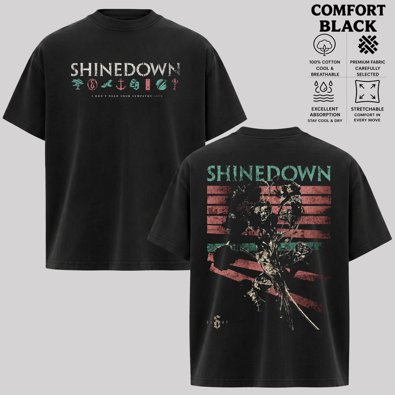 Shinedown Floral Graphic T-Shirt & Hoodie