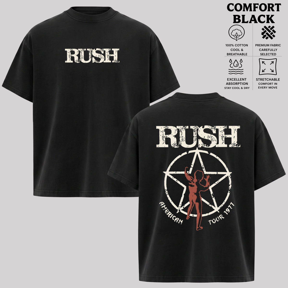 Rush American Tour 1977 T-Shirt & Hoodie