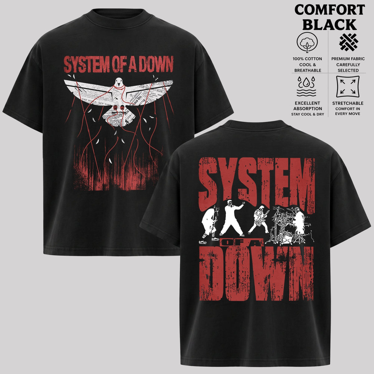 Vintage System of a Down Rock Band Shirt  & Hoodie
