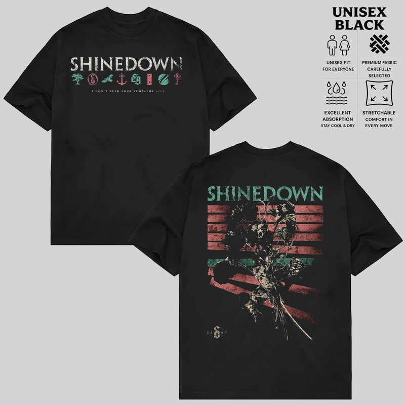 Shinedown Floral Graphic T-Shirt & Hoodie