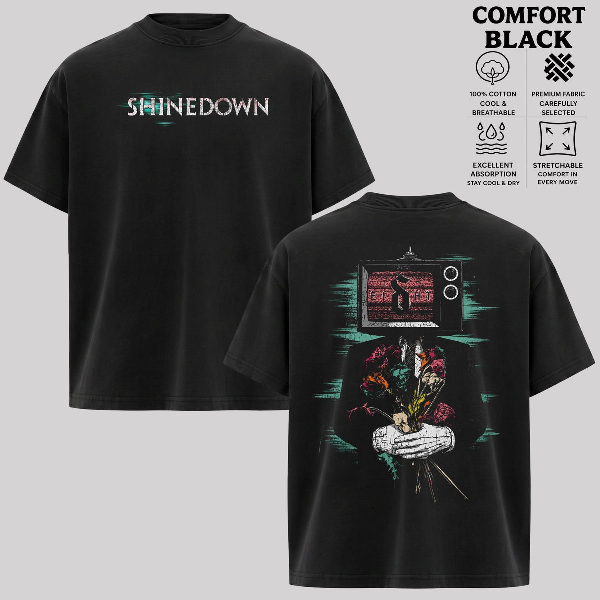 Shinedown Hard Rock Graphic T-Shirt & Hoodie
