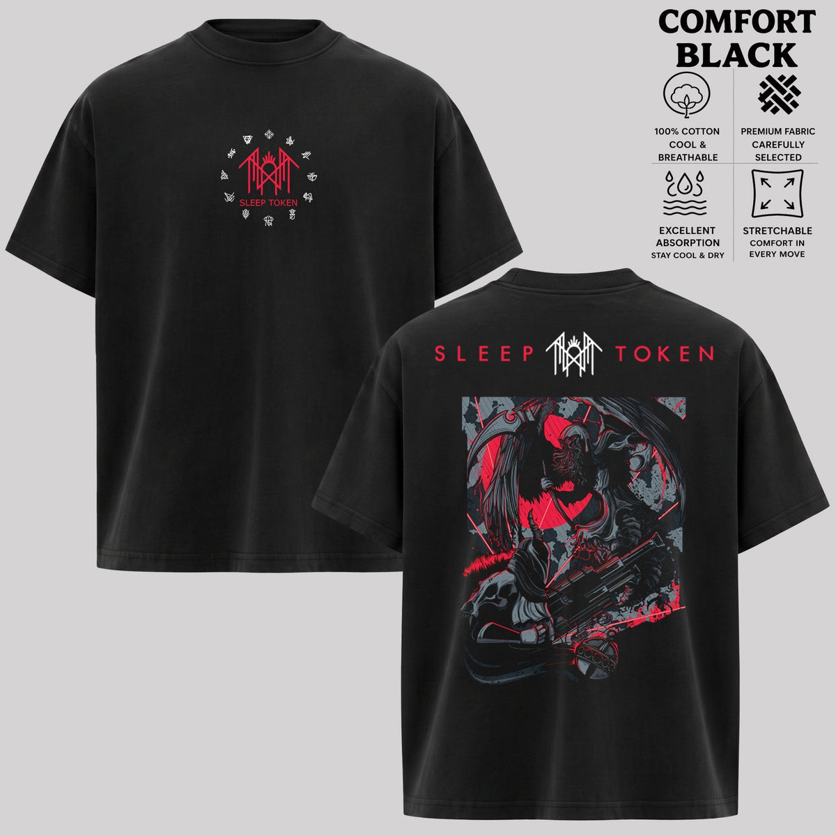 Sleep Token Crimson Reaper Graphic T-Shirt & Hoodie