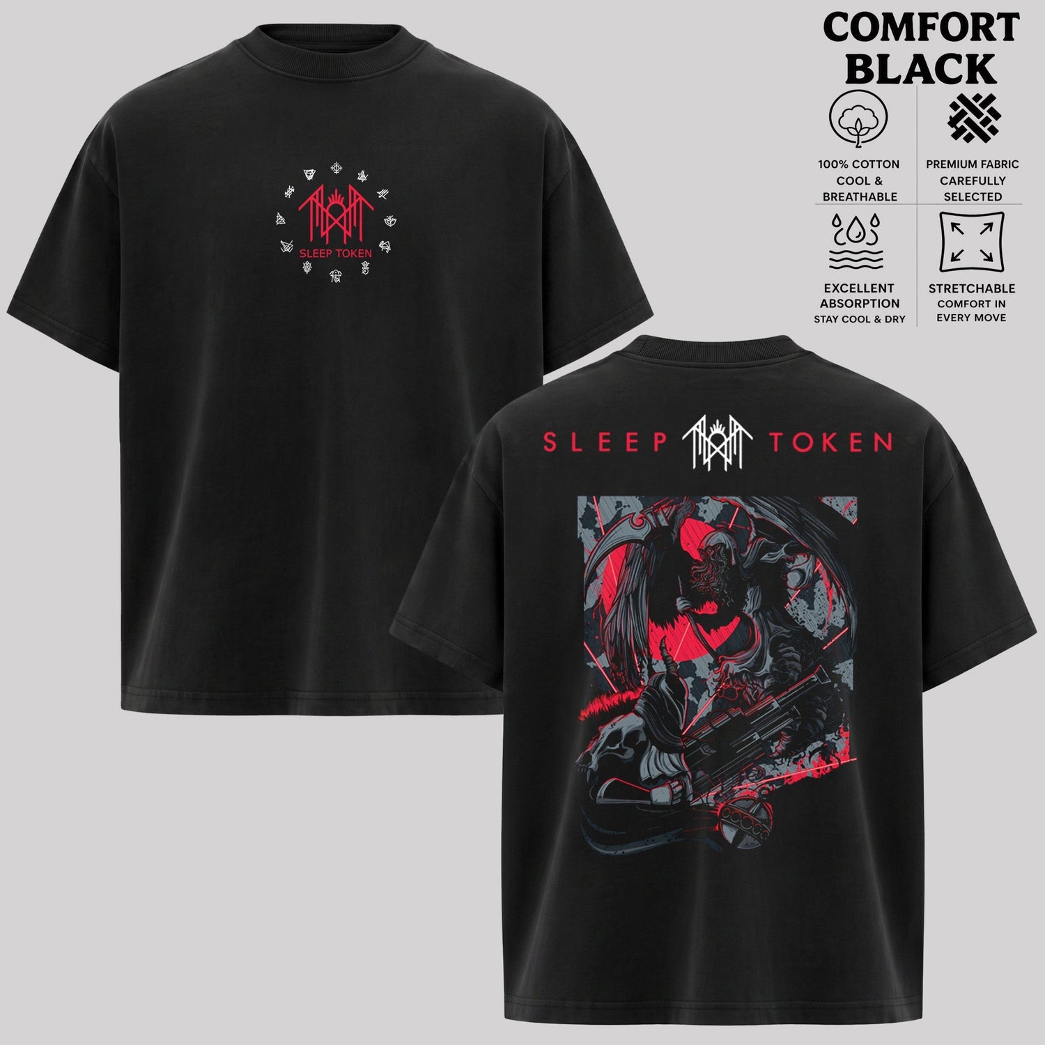 Sleep Token Crimson Reaper Graphic T-Shirt & Hoodie