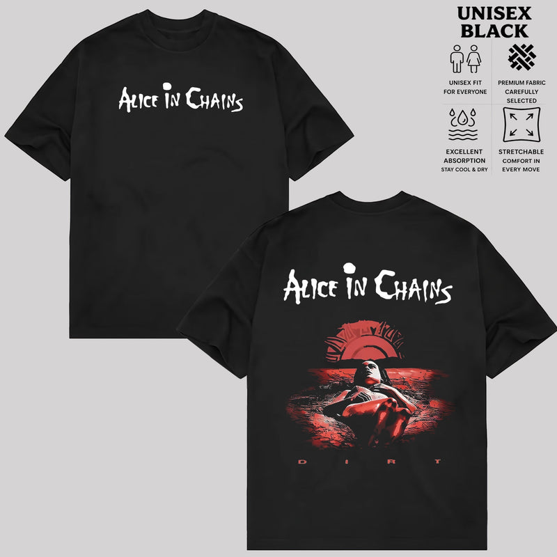 Retro Alice In Chains Rock Heavy Metal Grunge Alternative Band T-Shirt & Hoodie