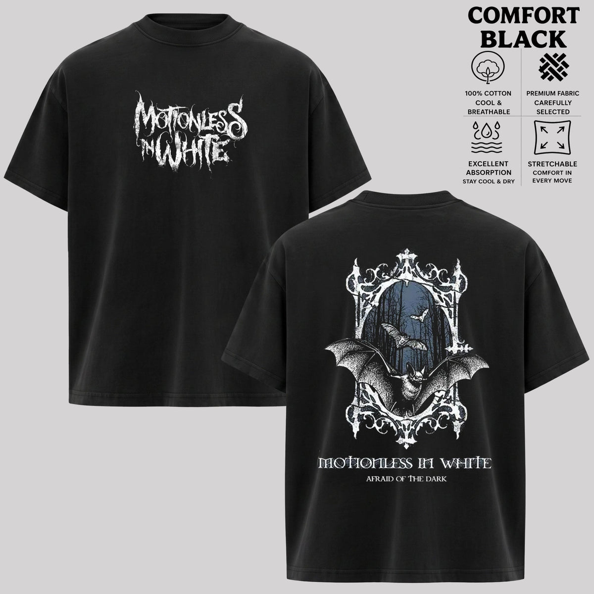Motionless In White Afraid of the Dark T-Shirt & Hoodie