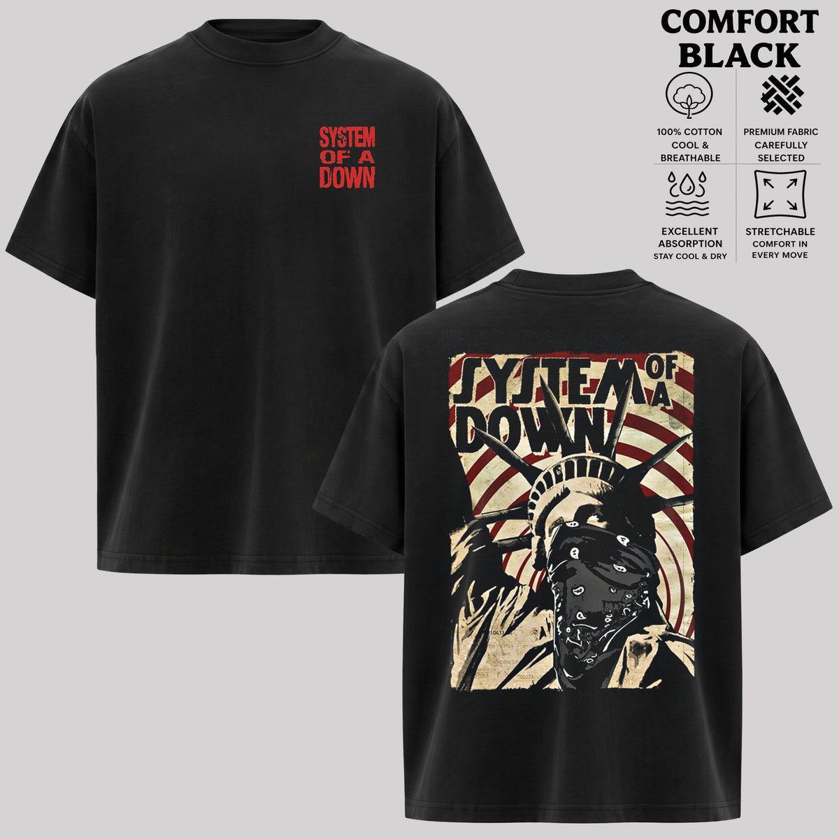 System Of A Down Liberty Graphic T-Shirt & Hoodie