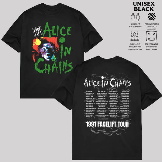 Retro Alice In Chains Facelift 1991 Tour t-shirt  & Hoodie