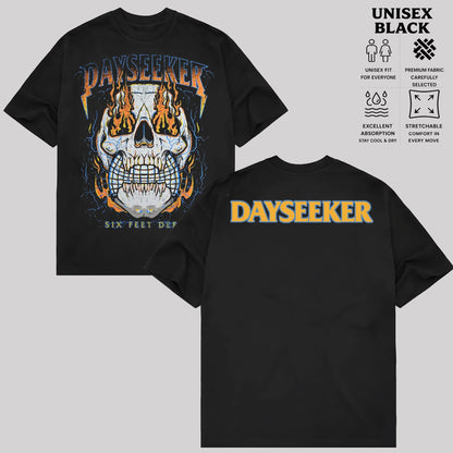 Dayseeker Flaming Skull Graphic Shirt & Hoodie