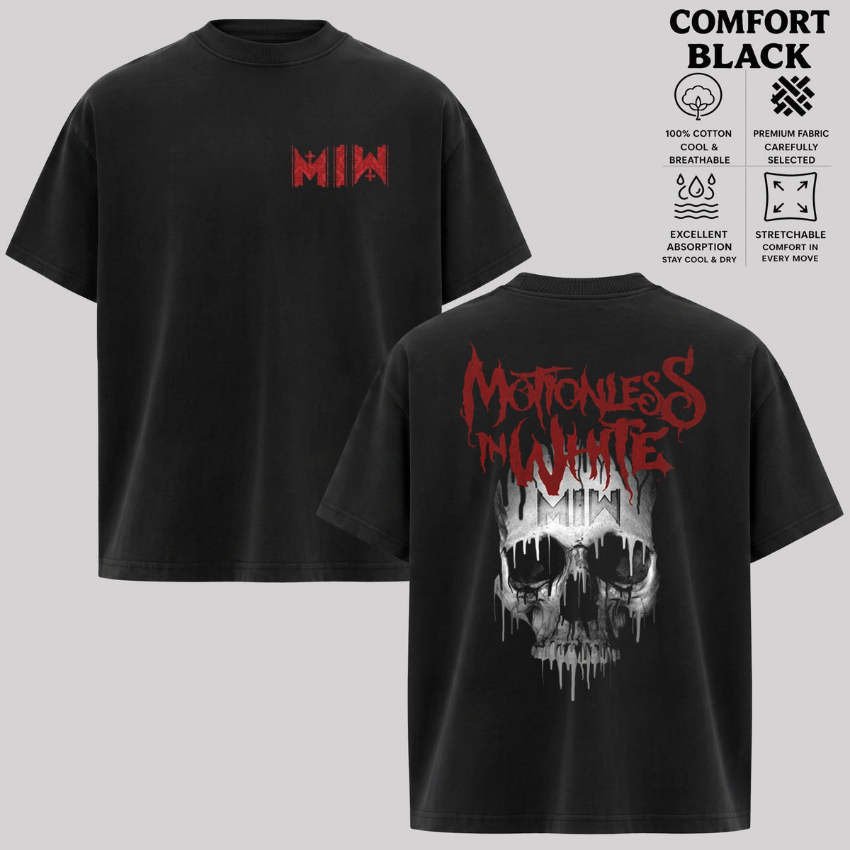 Motionless In White Skull Graphic T-Shirt & Hoodie