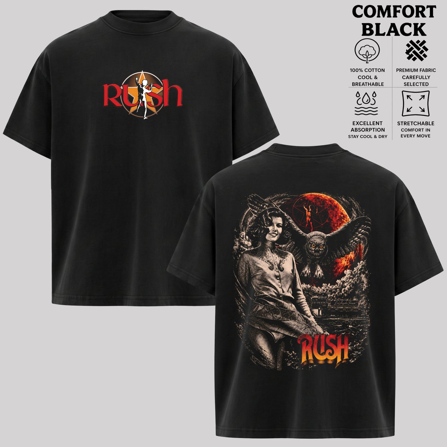 Vintage 1991 Rush Roll the Bones Concert T-shirt  & Hoodie