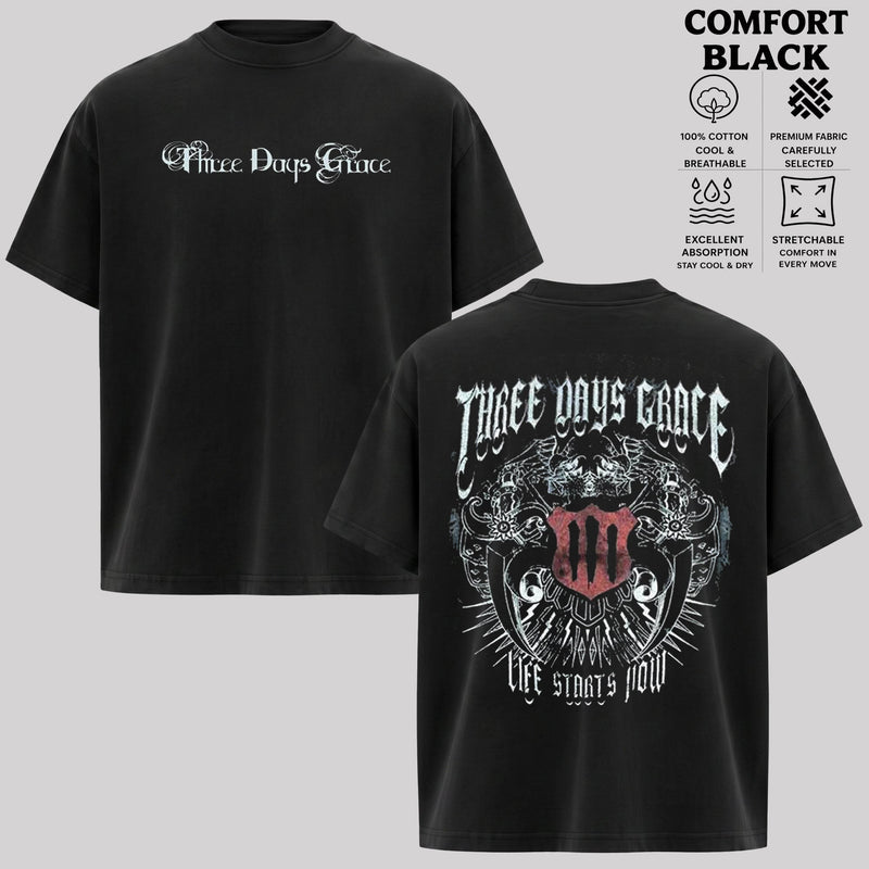 Three Days Grace Gothic Crest T-Shirt & hoodie