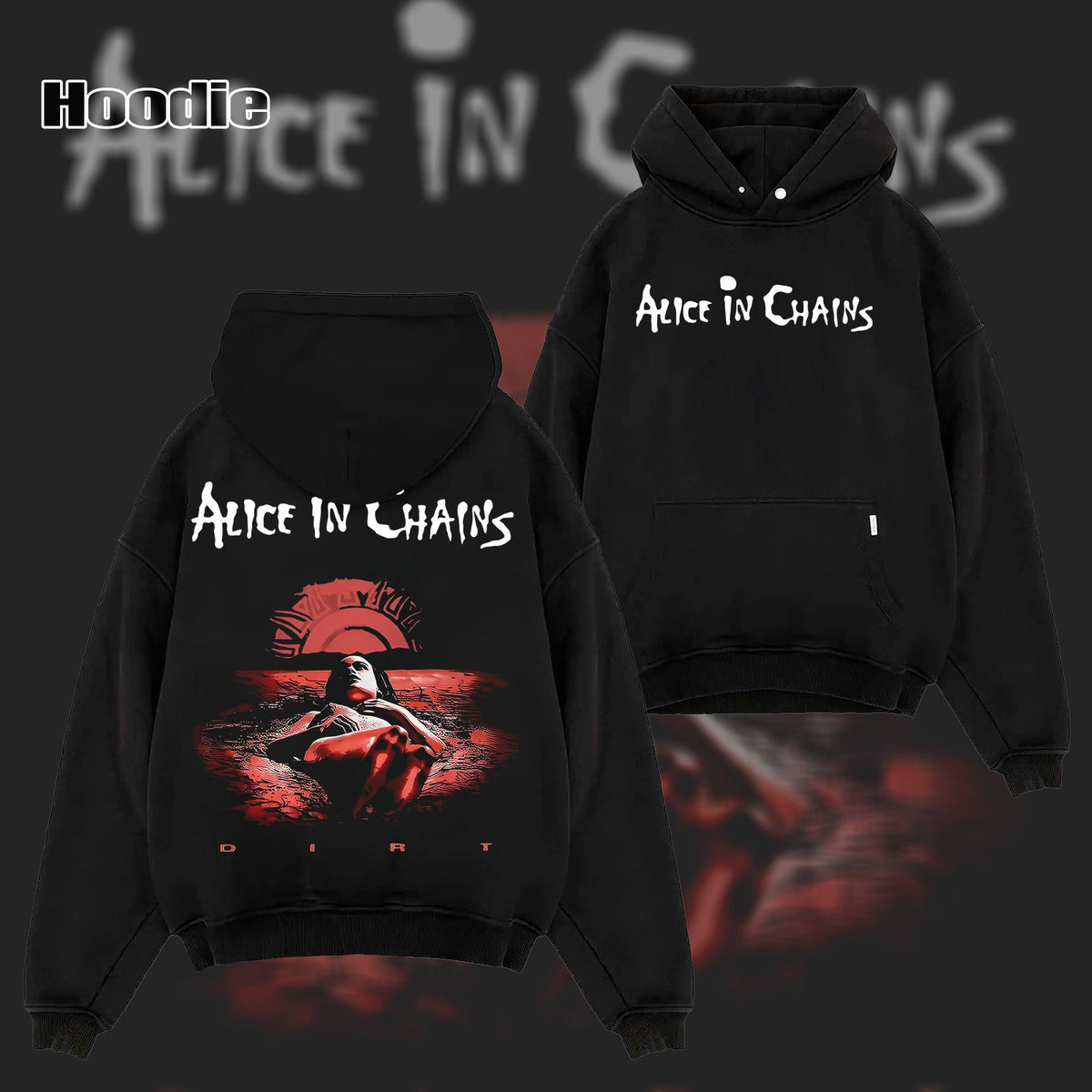Retro Alice In Chains Rock Heavy Metal Grunge Alternative Band T-Shirt & Hoodie