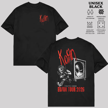 Korn EU UK Tour 2026 Graphic T-Shirt & Hoodie