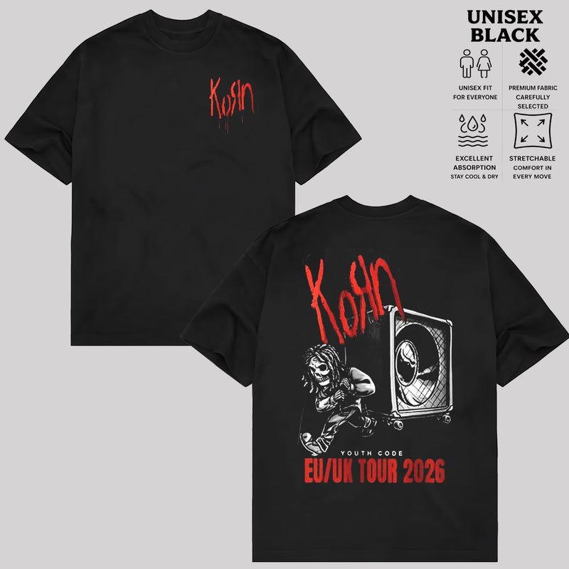 Korn EU UK Tour 2026 Graphic T-Shirt & Hoodie