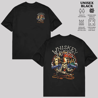 Whiskey Myers Skeleton Cowboy Revolvers Southern Rock Black T-Shirt & Hoodie