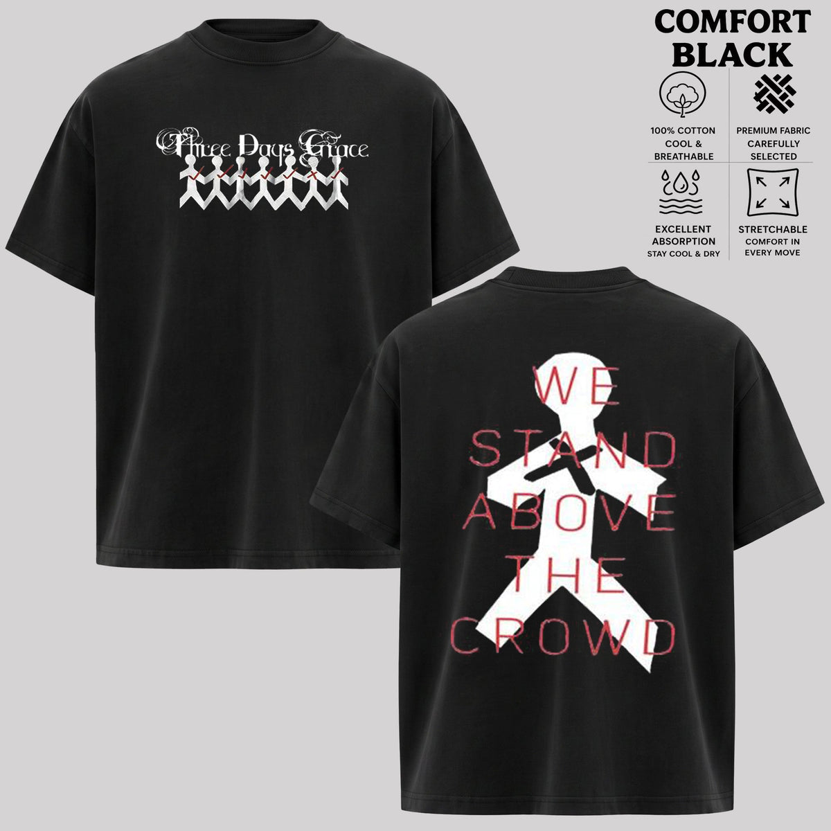 Three Days Grace We Stand Above The Crowd T-Shirt & hoodie