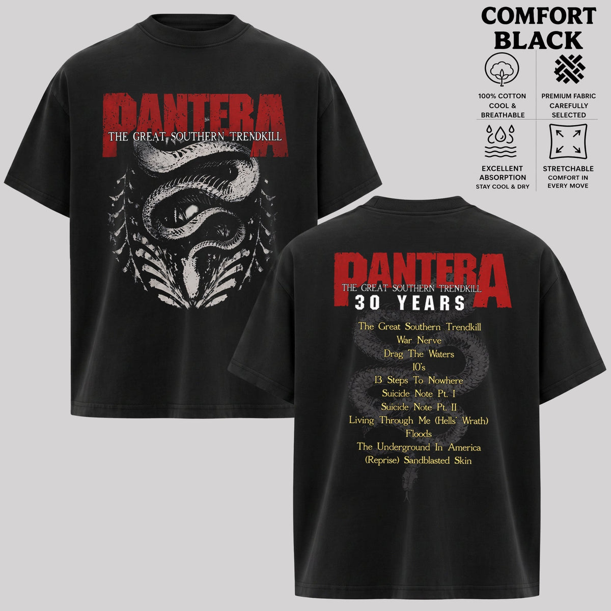 Pantera The Great Southern Trendkill 30 Years Graphic T-Shirt & Hoodie
