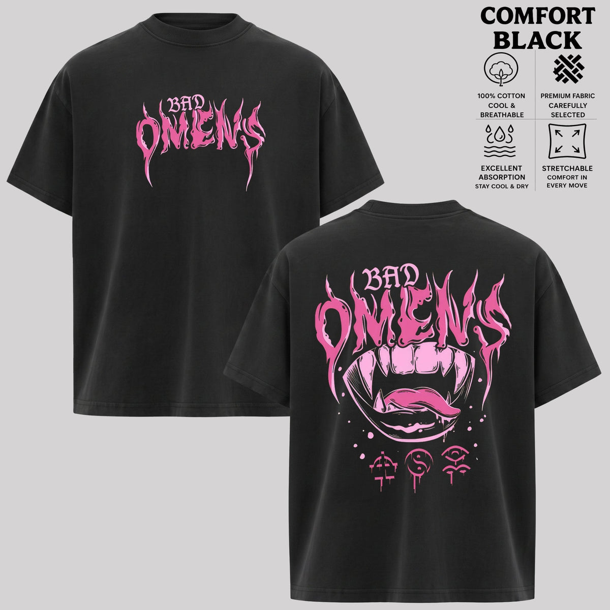 Retro Bad Omens Band Music Tour Washed Shirt & Hoodie