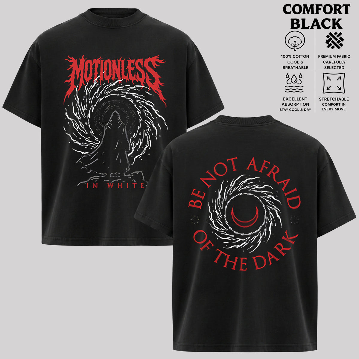 Retro Motionless In White Afraid Of The Dark T-Shirt & Hoodie