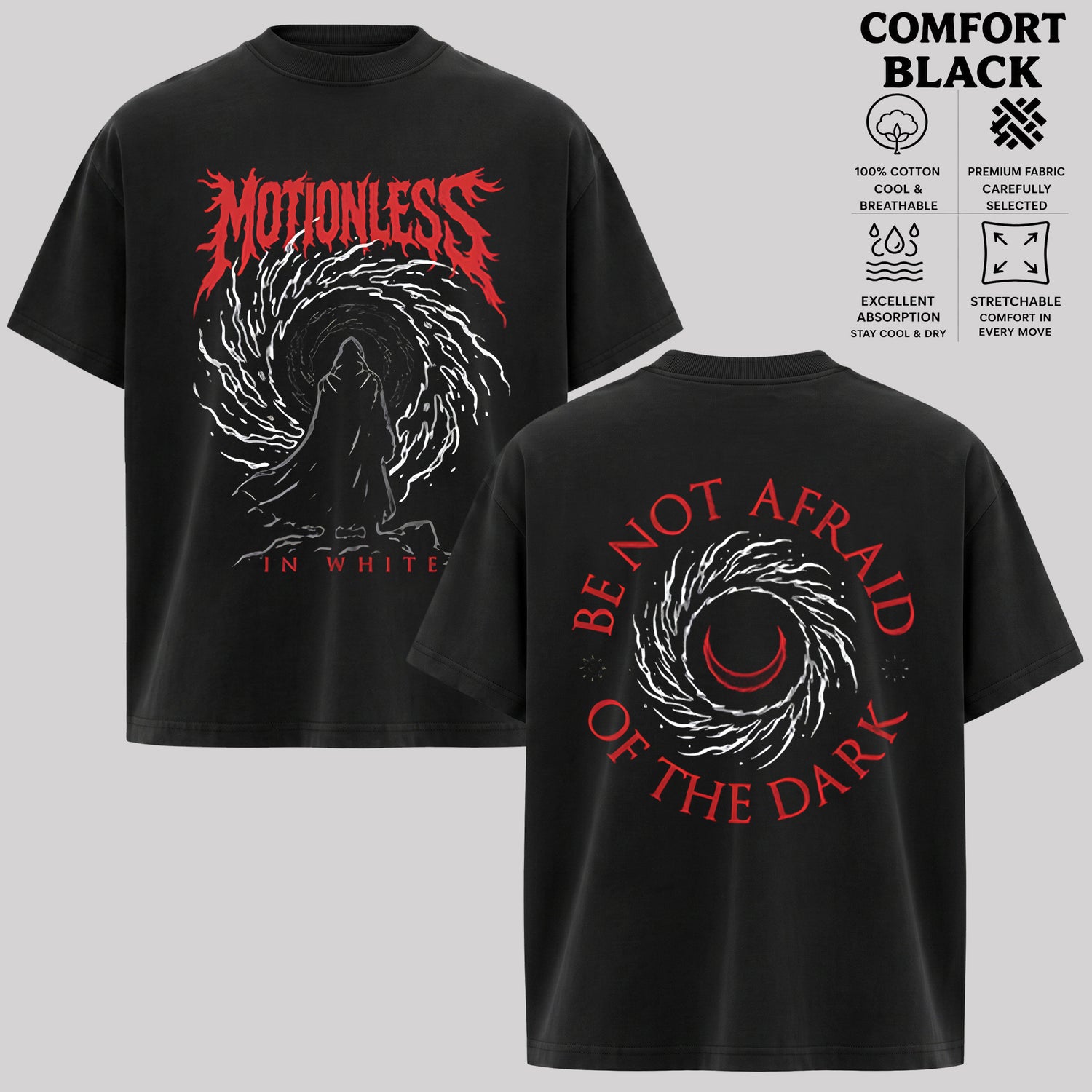 Retro Motionless In White Afraid Of The Dark T-Shirt & Hoodie